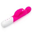 Вибратор-кролик с пульсирующей головкой Slim Shaft Thrusting G-Spot Rabbit розовый