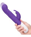 Вибратор-кролик с пульсирующей головкой Slim Shaft Thrusting G-Spot Rabbit фиолетовый