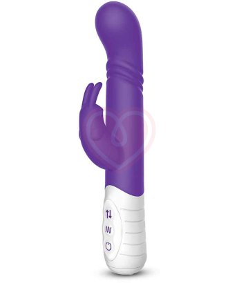 Вибратор-кролик с пульсирующей головкой Slim Shaft Thrusting G-Spot Rabbit фиолетовый