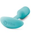 Утяжелённая анальная пробка для ношения b-Vibe Snug Plug 1 мини голубая