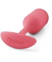 Утяжелённая анальная пробка для ношения b-Vibe Snug Plug 2 малая коралловая