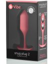 Утяжелённая анальная пробка для ношения b-Vibe Snug Plug 2 малая коралловая