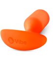 Утяжелённая анальная пробка для ношения b-Vibe Snug Plug 3 средняя оранжевая