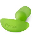 Утяжелённая анальная пробка для ношения b-Vibe Snug Plug 3 средняя лайм