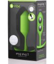 Утяжелённая анальная пробка для ношения b-Vibe Snug Plug 3 средняя лайм