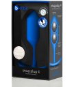 Утяжелённая анальная пробка для ношения b-Vibe Snug Plug 4 большая синяя