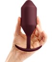 Утяжелённая анальная пробка для ношения b-Vibe Snug Plug 5 большая бордовая