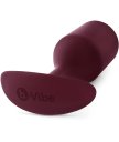 Утяжелённая анальная пробка для ношения b-Vibe Snug Plug 5 большая бордовая