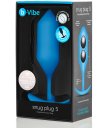 Утяжелённая анальная пробка для ношения b-Vibe Snug Plug 5 большая синяя