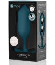 Утяжелённая анальная пробка для ношения b-Vibe Snug Plug 6 большая морская волна