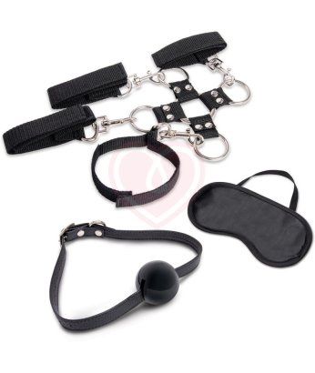 Набор для фиксации из 5 предметов Hogtie Ball Gag Kit черный