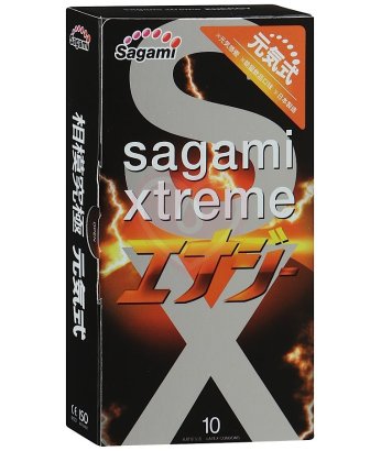 Презервативы ультратонкие Sagami Xtreme Energy со вкусом энергетика 10 шт