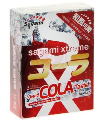 Презервативы Sagami Xtreme Cola со вкусом колы 3 шт