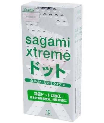 Утончённые рельефные презервативы Sagami Xtreme Type-E 10 шт