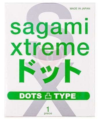 Утончённые рельефные презервативы Sagami Xtreme Type-E 1 шт