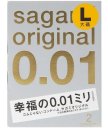 Ультратонкие полиуретановые презервативы Sagami Original 001 размера L 2 шт