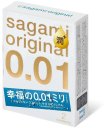 Полиуретановые презервативы Sagami Original 001 Extra Lub с увеличенным количеством смазки 2 шт