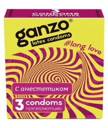 Презервативы для продления полового акта Ganzo Long Love 3 шт