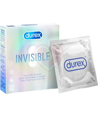 Ультратонкие презервативы Durex Invisible 3 шт