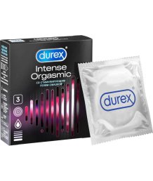 Рельефные презервативы со стимулирующей смазкой Durex Intense Orgasmic 3 шт