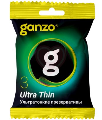 Ультратонкие презервативы Ganzo Ultra Thin №3