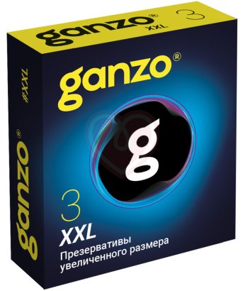 Увеличенные презервативы Ganzo XXL Black Edition №3