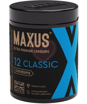 Набор классических презервативов Maxus Classic X-Edition 12 шт с кейсом 