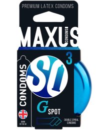 Презервативы со спиралью для стимуляции зоны G Maxus G Spot №3 с кейсом