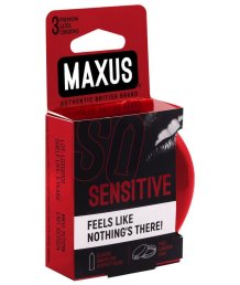 Презервативы ультратонкие Maxus Sensitive Ultra Thin 3 шт с кейсом