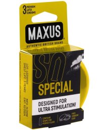 Презервативы с точками и рёбрами Maxus Special 3 штуки
