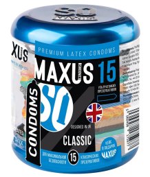 Классические презервативы Maxus Classic 15 шт с кейсом