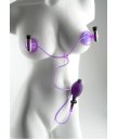 Виброприсоски-помпы для сосков Vibrating Nipple Super Suck-hers фиолетовые