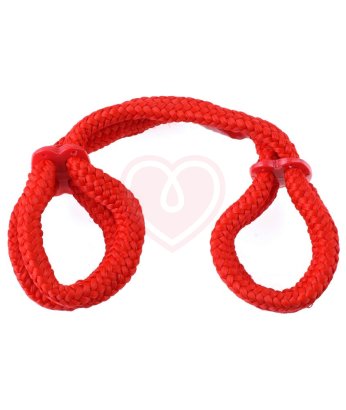 Фиксаторы Японский шёлк Pipedream Silk Rope Love Cuffs красные