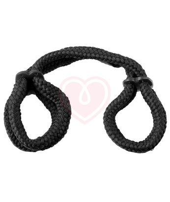 Фиксаторы Японский шёлк Pipedream Silk Rope Love Cuffs чёрные