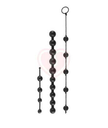 Набор анальных цепочек Pipedream Beginner's Bead Kit чёрный