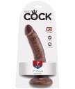 Фаллоимитатор на присоске King Cock 16,5 см коричневый