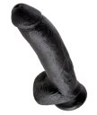 Фаллоимитатор на присоске с мошонкой King Cock with Balls 23 см чёрный