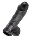 Фаллоимитатор на присоске с мошонкой King Cock with Balls 25 см чёрный