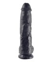 Фаллоимитатор на присоске с мошонкой King Cock with Balls 25 см чёрный