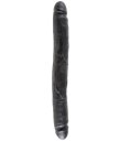 Фаллоимитатор двухсторонний гибкий King Cock Slim Double Dildo 31 см чёрный