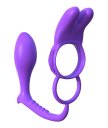 Эрекционное кольцо с анальным стимулятором Ass-Gasm Vibrating Rabbit фиолетовое