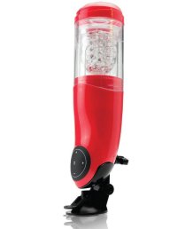 Автоматический мастурбатор ротик с держателем Mega-Bator Mouth красный