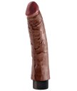 Гнущийся вибратор реалистик на присоске King Cock Vibrating 17 см коричневый