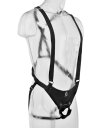Фаллопротез с ремнями Hollow Strap-On Suspender System 25 см чёрный