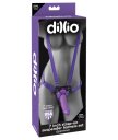 Страпон с ремнями-боди и реалистичной насадкой Dillio Strap-On Suspender фиолетовый