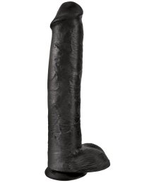 Фаллоимитатор-гигант с присоской King Cock with Balls 40 см черный