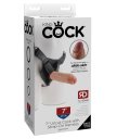 Страпон с реалистичной насадкой King Cock Uncut 18 см