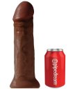 Большой фаллоимитатор на присоске King Cock 26,5 см коричневый