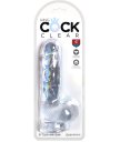 Гелевый фаллоимитатор с мошонкой King Cock Clear 13 см прозрачный