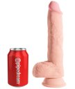 Фаллоимитатор с мошонкой на присоске King Cock Triple Density 20 см телесный